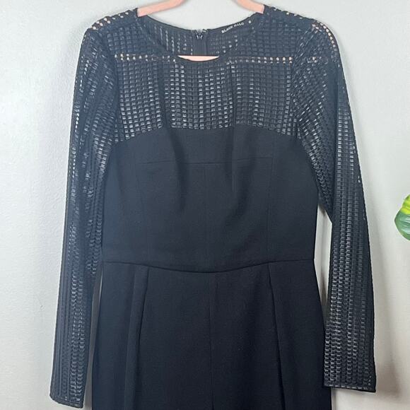 Black Halo Black  Long Sleeve Jumpsuit Size 6 - Picture 2 of 10